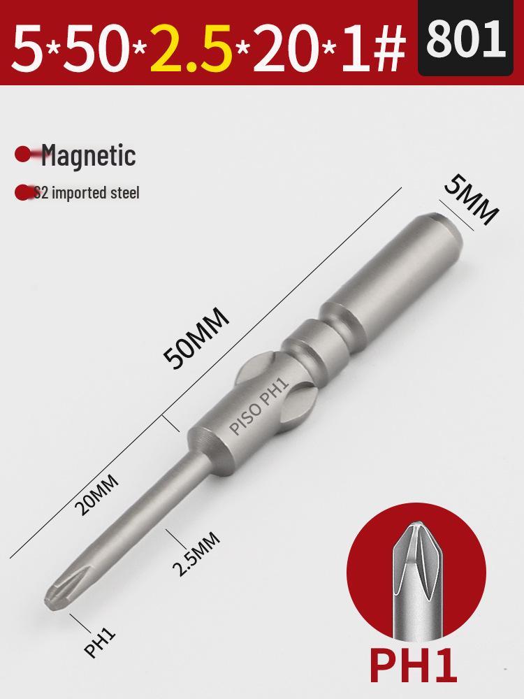 Imported S2 Steel 5mm Magnetic Electric Screwdriver Bits (801/800), 101-Piece Set