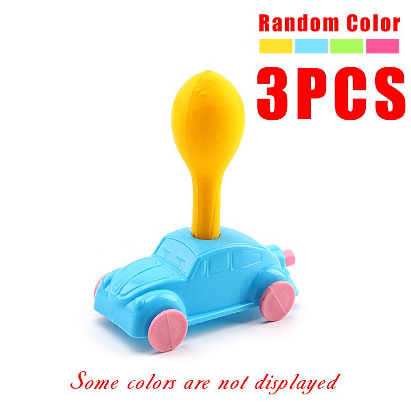 1/3/6PCS Mixed Colorful Blowing Air Running Car Models Ornament Balloon Recoil Cars Creative Festival Gifts Party Game Props ZYF