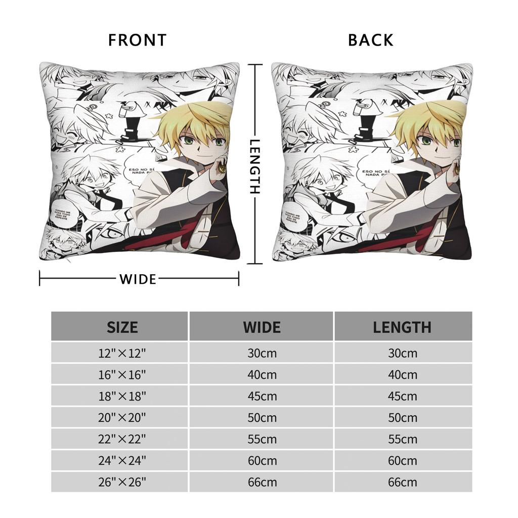 Ozz Manga Pandora Hearts Pillow Cover Novelty Pillow Case For Sofa Car Home Decor Soft Pillowcases Gift Idea