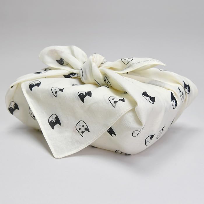 SOTONEKO JAPAN Large Cat Stylish and Calico Cat Made In and Lunch Box Cat Merchandise Handkerchief/Bandana, Scarf, Cute, Gift, Design, Japan, Men's