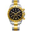 Paulareis Automatic Watches Self Wind Mechanical Gold Stainless Steel Glacier Ice Blue Dial Chestnut Brown Bezel Luminous Men Watch RL01