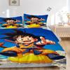 Dragon Ball Z Abenteuer Druck 3-teiliges Bettwäsche-Set Bettbezug mit 2 Kissenbezügen Zuhause Geburtstagsgeschenk
