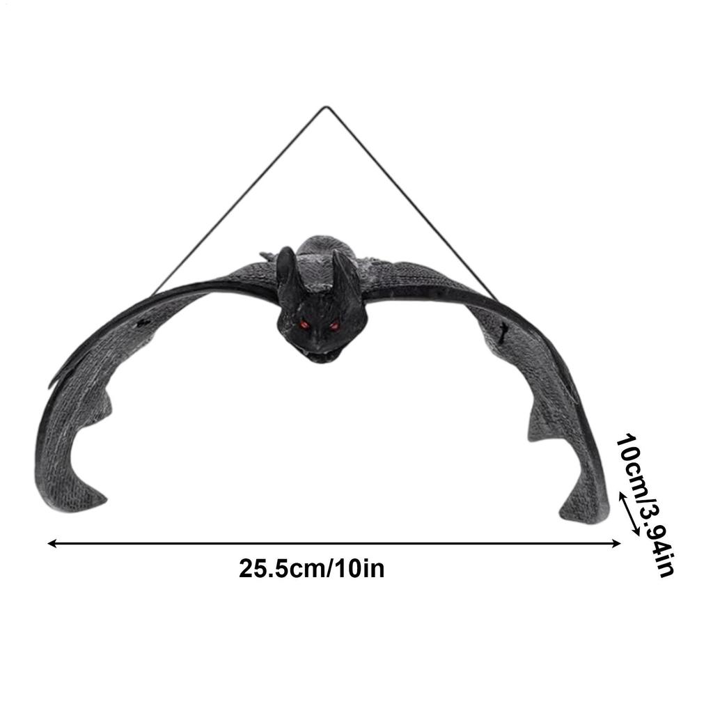 Bat Decor Realistic Bat Pendant Haunted House Props Halloween Ornament for Bedroom Garden Window Living Room Porch Classroom