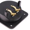 2 Stück Lautsprecheranschlussbecher Vergoldete Polklemmen für Car-Audio Subwoofer Quadratische Push-Type Anschlussdose Audio-Verteilerdose für Bühne Fahrzeug