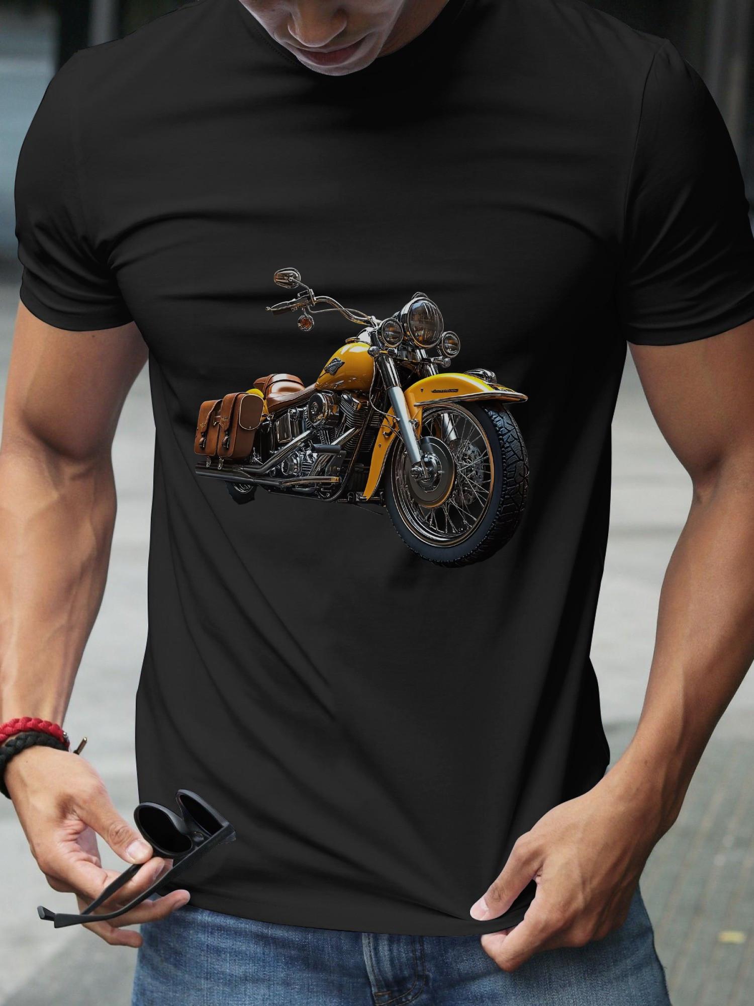 Classic Motorcycle Graphic T-shirt - 180g Cotton S