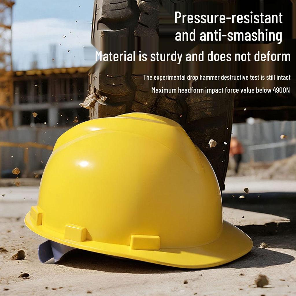 Iron Head V-Type Safety Helmet: Anti-Smash, Impact-Resistant, Ideal for Construction Engineers