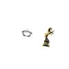 Elegant Pumpkin Glass Horse Candy Dish Statue with Lid Modern Animal Sculpture Centerpiece for