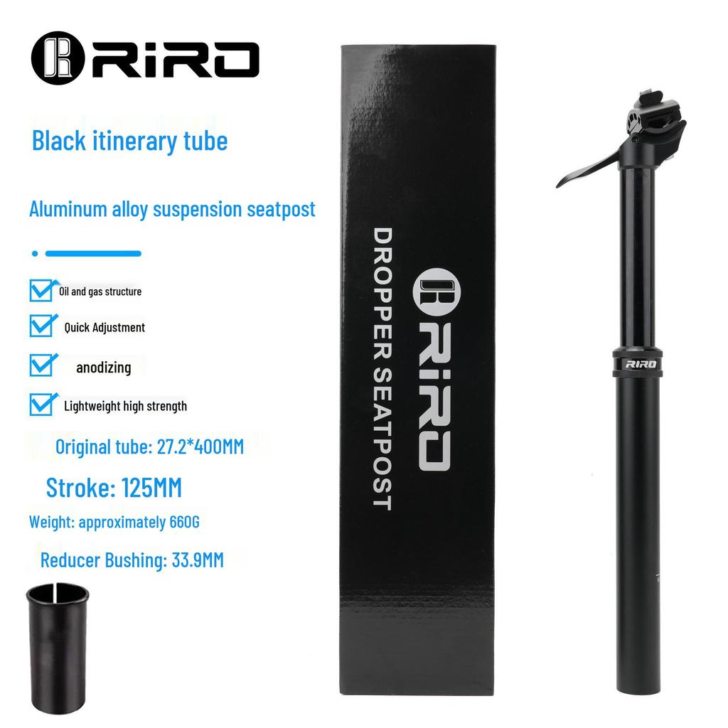 RIRO Adjustable Aluminum Alloy Dropper Seatpost for Cycling