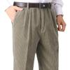Men’s Wide-Leg Corduroy Pants: Winter-Ready, Pure Cotton, Double Pleat, Loose Fit for Middle-Aged & Seniors, Plus Size Available.