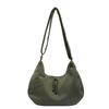 Shoulder bag casual fashion simple Korean version large capacity simple casual canvas bag casual portable solid color bag women's bag