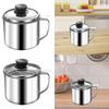 Bacon Grease Container Multiuse Convenient Leakproof Oil Storage Can Oil Strainer Deep Fryer for Kitchen Restaurant Household