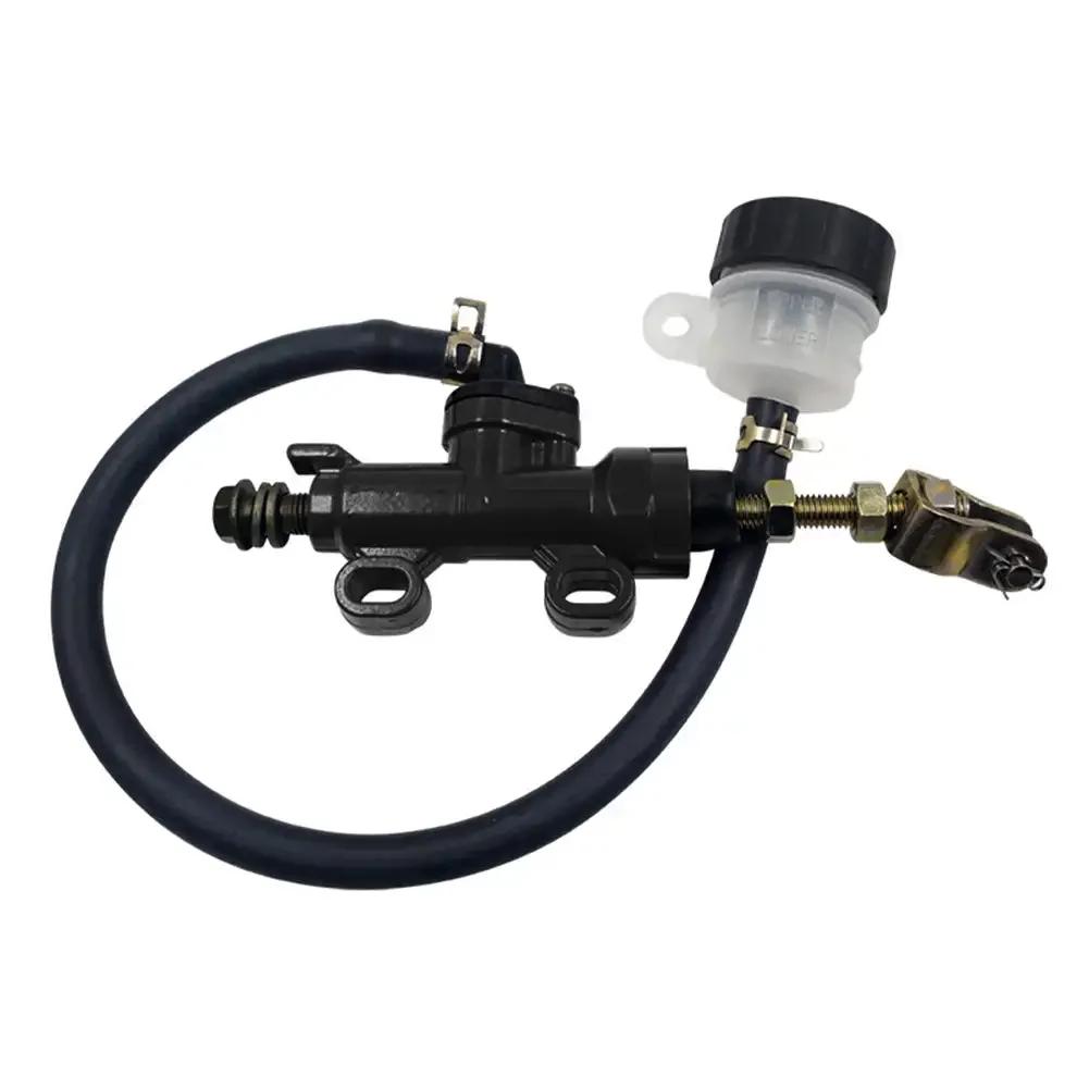 

Универсальный насос главного тормозного цилиндра заднего тормоза мотоцикла с резервуаром для мотоцикла-внедорожника ATV для Suzuki Kawasaki Honda чёрный