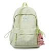 Schoolbag1011 spring new product fresh plaid outdoor backpack fashionable cute bow girl heart student schoolbag