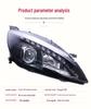 Peugeot 408 Headlight Assembly: Xenon Lamp, 308S LED Daytime Running Light, High-End Modified Lens