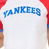 New MLB New York Yankees Varsity Raglan Sleeve T Shirt Women's Red 3FTSV1543-50RDS