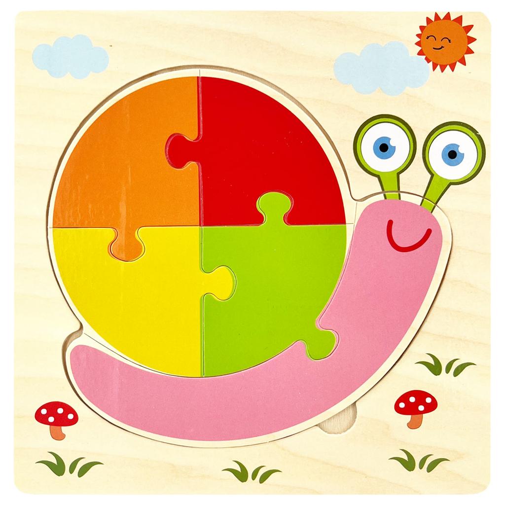 1pc Wooden Jigsaw Puzzle Children Montessori Games Cartoon Animal Vehicle Puzzles for Kids Learning Educational Toys