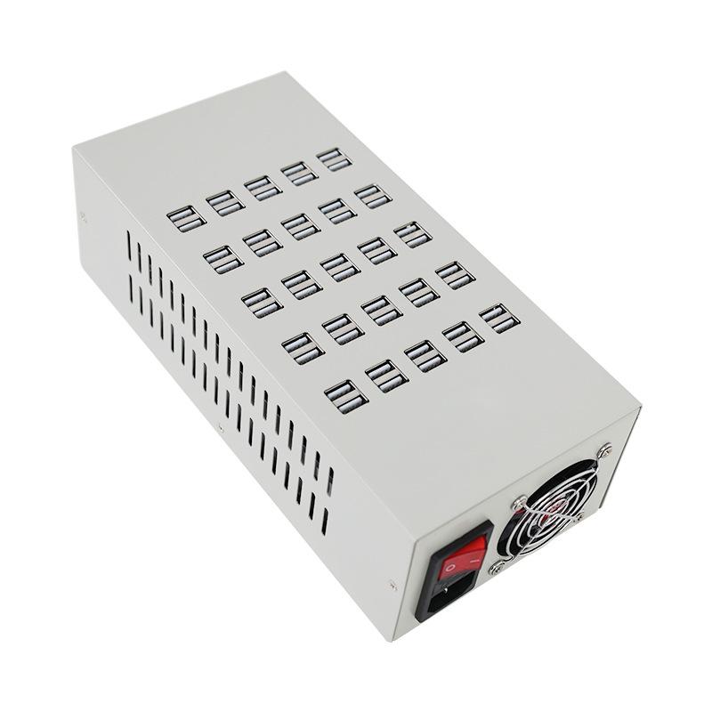 Iron Shell USB Charging Station: 60-Port, Multi-Device Desktop Charger