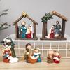 Fine Craftsmanships Resin Jesuss Birth Ornamentation Nativity Scene Figure Perfect For Christian Believers Collectors