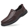 Mode Frühling Herbst Leder Freizeit Slipper für Herren Designer Weichsohle Rutschfest Fahrschuhe Herrenmode Einfarbig Business Schuhe Herren