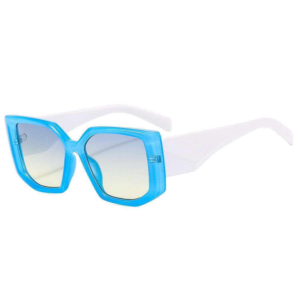 Fashion Polygon Square Shape for Women Candy Color Sunglasses Sunglasses UV400 Vintage Retro Trending Men Blue Champagne Sun Eyeglasses
