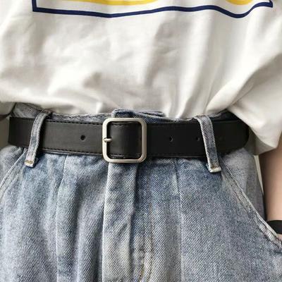 Fashion Casual Vintage Square Buckle Waistband Ladies Dress Belts PU Leather Belt Pants Bands