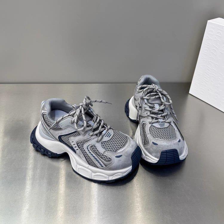 

2025 new leather platform muffin little monster dad shoes women s shoes increase height leisure sports versatile breathable mesh 35 синий