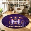 Round Rug Custom NameAnderlecht FC Pattern Non Slip Carpet Home Floor Decor