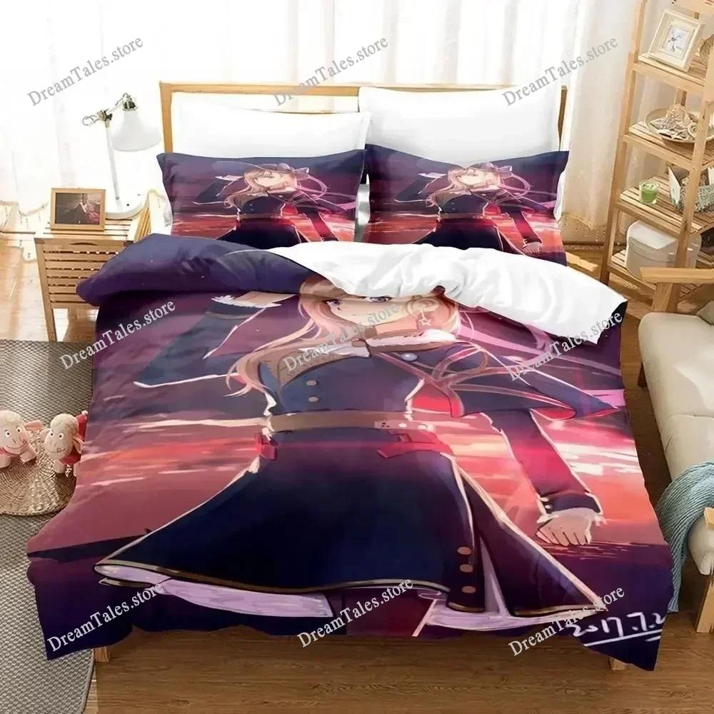 Azur Lane Luxury Bedding Set Japan Anime Cartoon Duvet Cover Set Comforter Bedspread Linen Twin Single Size Printed Home Textile