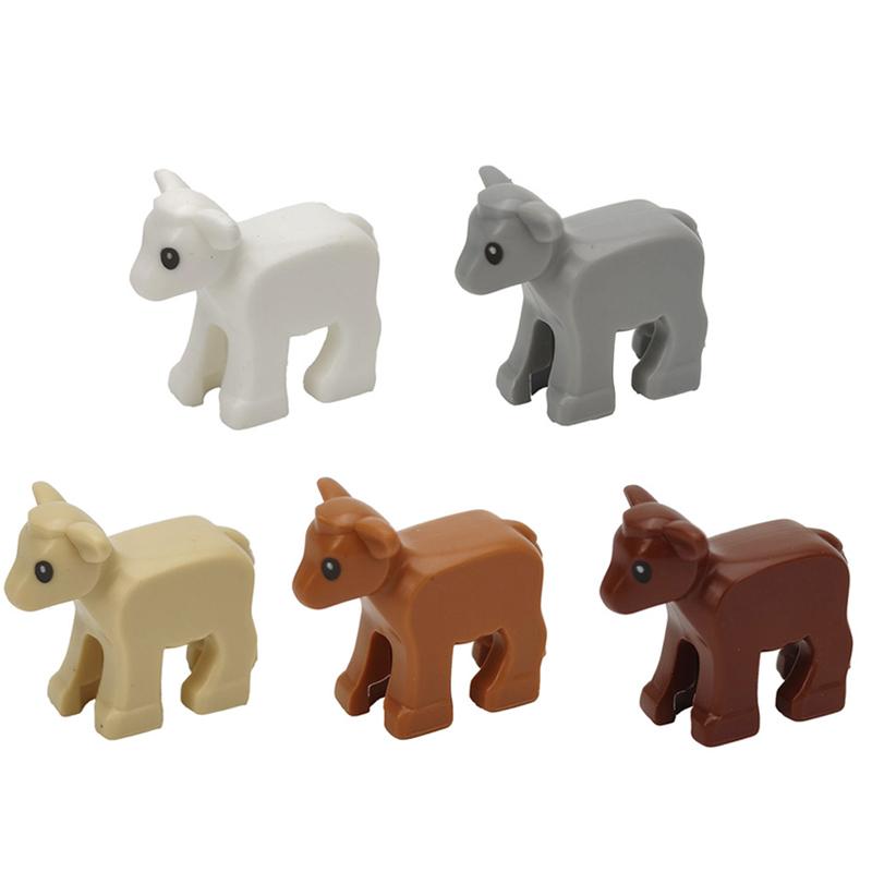 MOC Animal Scene Building Blocks Zoo Elephants Giraffes Chimpanzee Camels Goats Camel Parrots Pigeon Accessories Bricks Toys N09