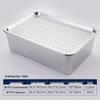 Yunduo Stainless Steel Rectangular Deep Basin and Colander Set