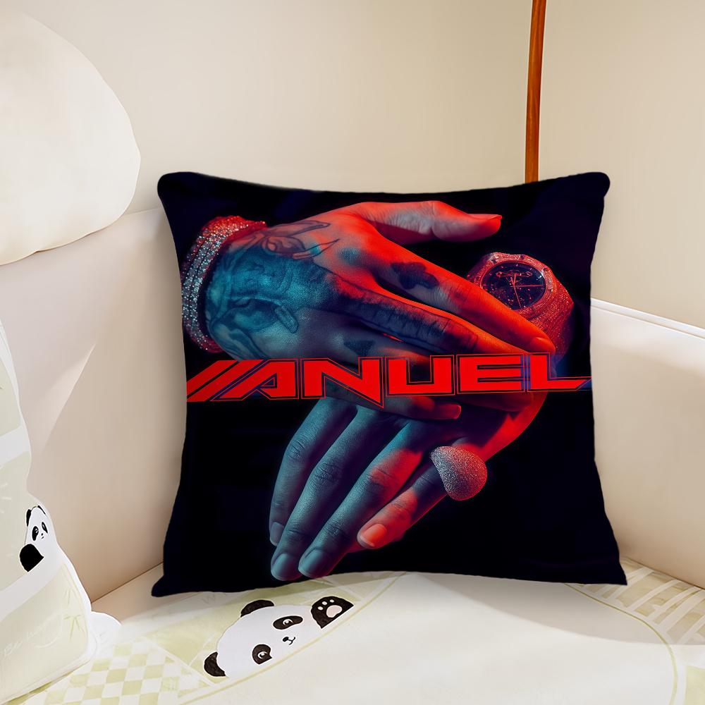 Anuel AA Real Hasta La cushion cover Pillow Case Plush Fabric Soft Double Sided Print Sofa Cushion Cover Throw Pillow Covers