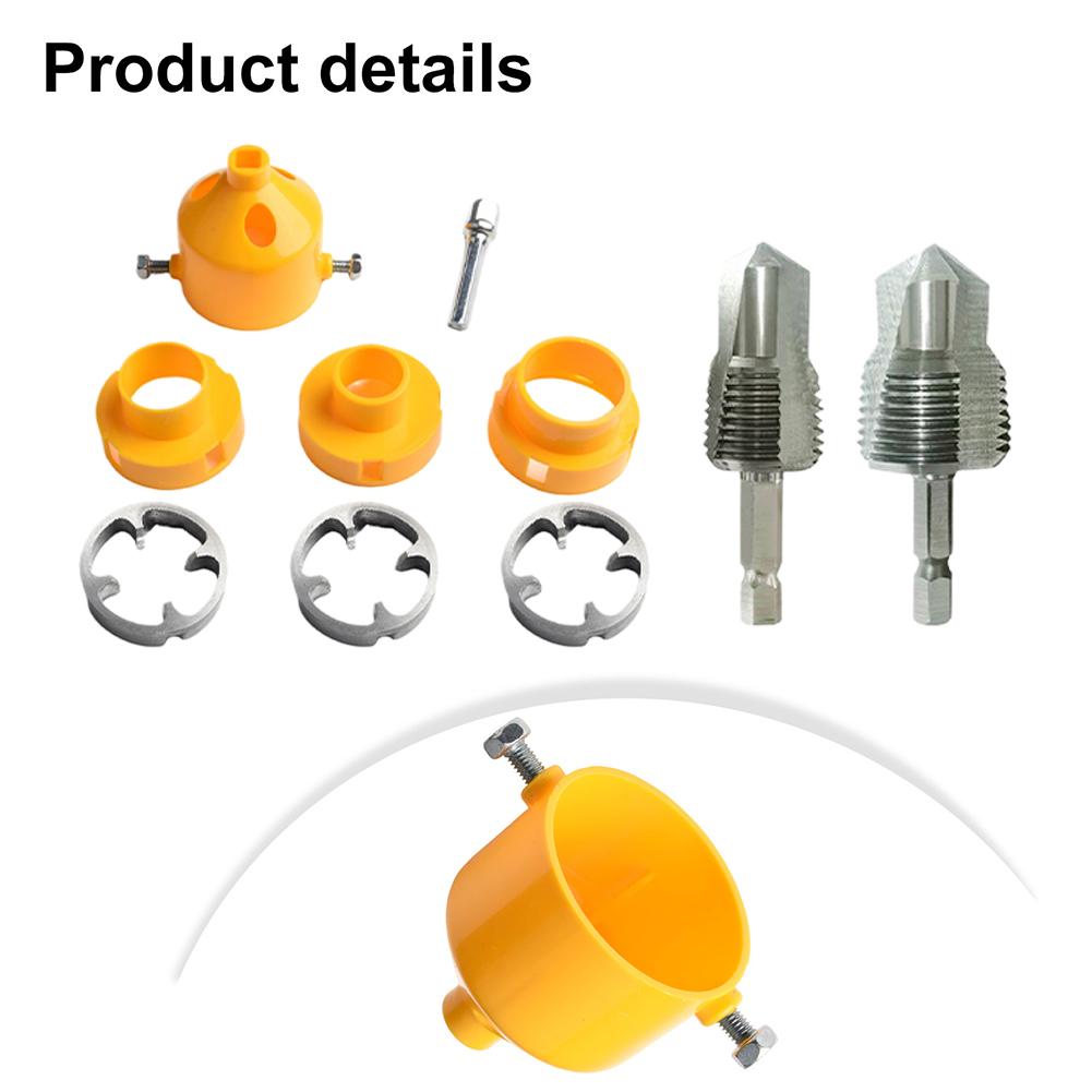 

Versatile PVC Pipe Threader Kit 4-Point & 6-Point Compatible Tool For Easy For Power Tools Drill Bits Accessory In Stock
