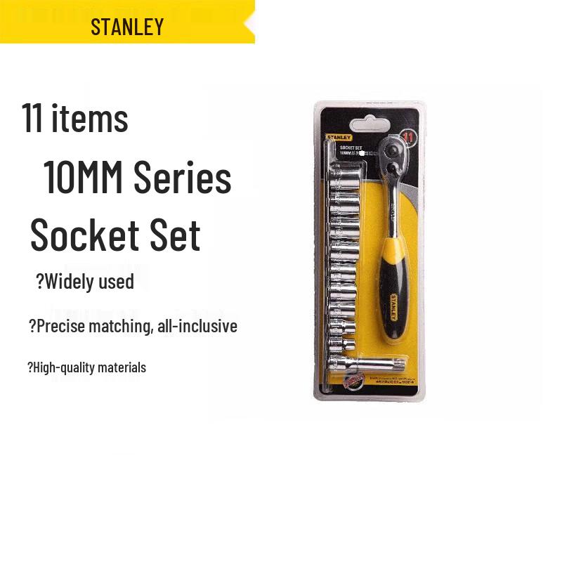 STANLEY 11-Piece 10mm Ratchet Wrench Socket Set