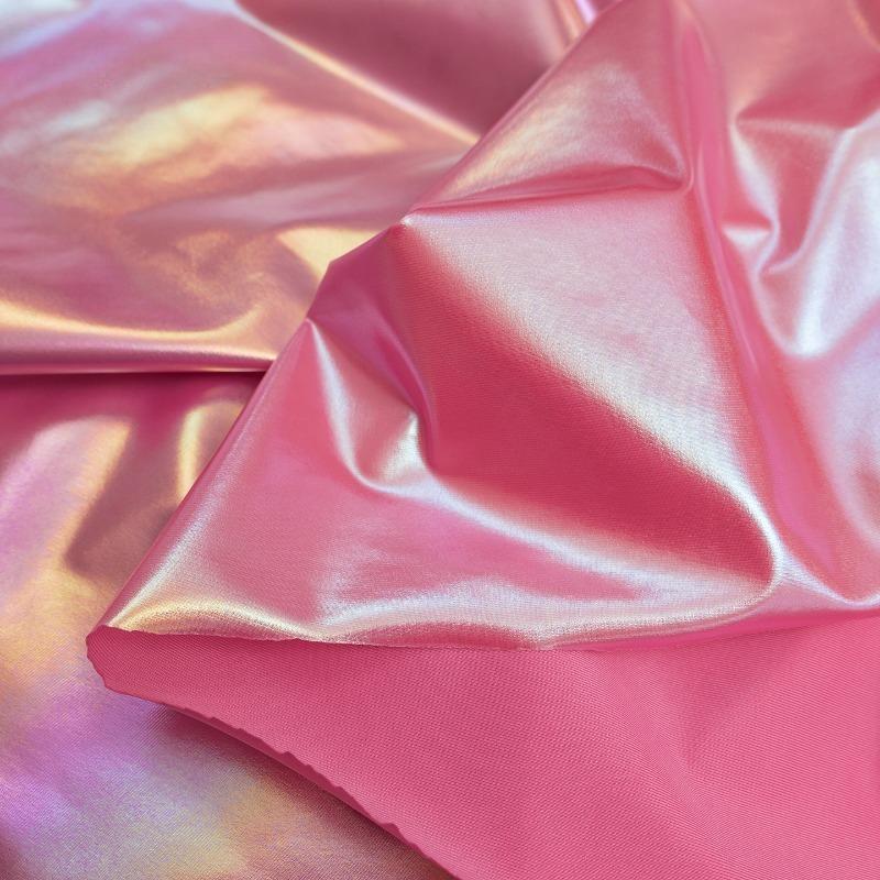 100cm Iridescent Stretch Nylon Fabric 4-Way Spandex Blend for DIY Sewing Slip Dress Stage Costumes Photography Background