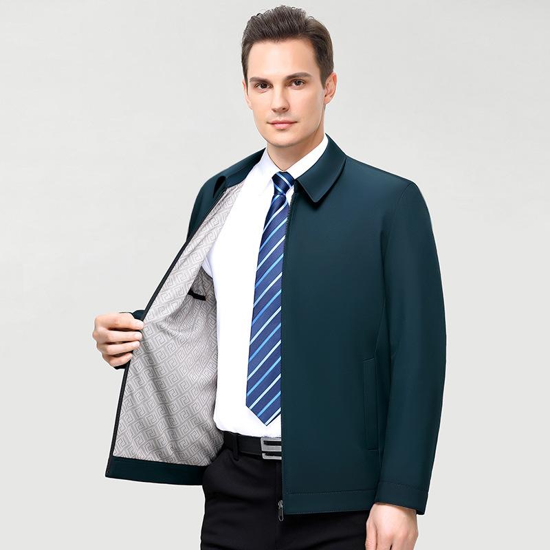 

Новая мужская куртка Весенне-осенняя куртка Для среднего возраста Высококачественная Деловая Повседневная куртка Папа Лацкан Топ 210