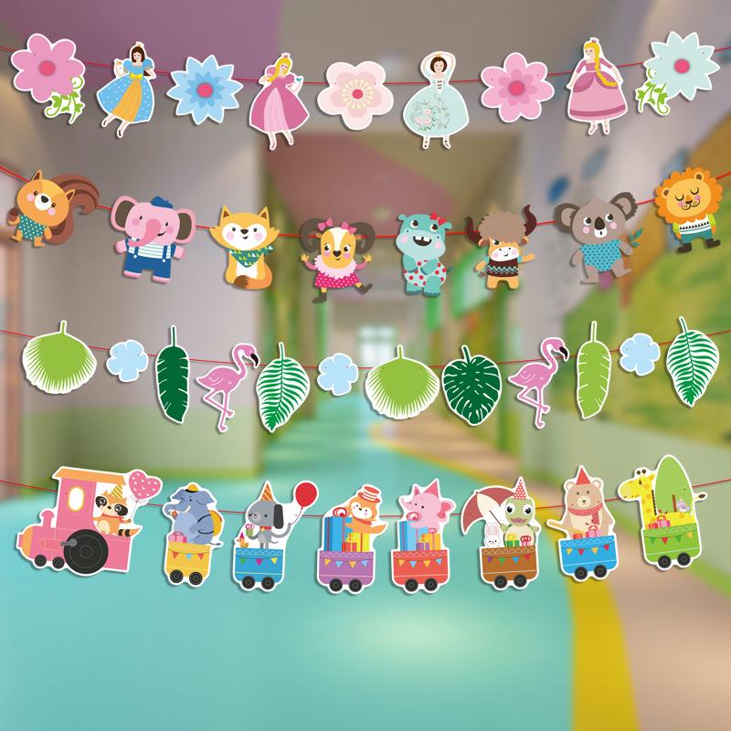 Kreative Back-to-School Cartoon Banner Dekoration für Klassenzimmer und Kindergärten