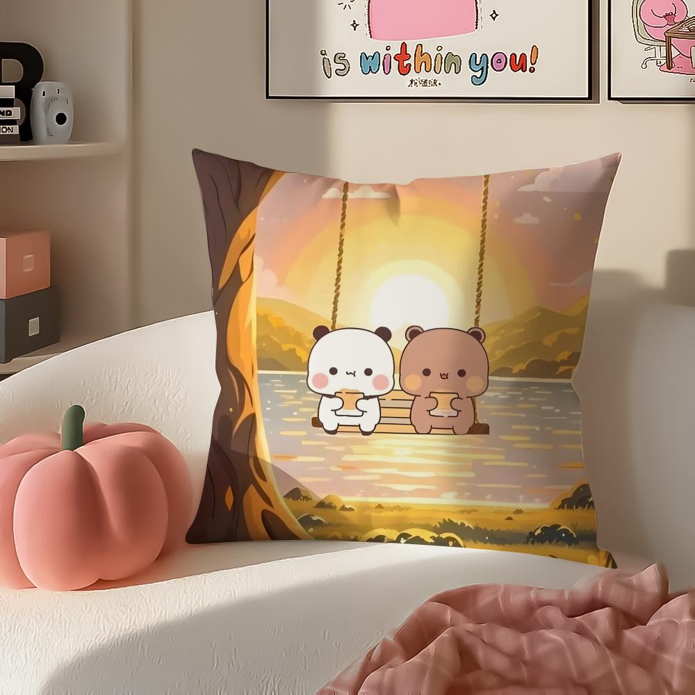 Cartoon Bubu  Dudu Lovely Cushion Cover Pillowcase Short Plush Invisible zipper Room Sofa Cushion Cover