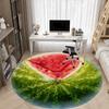 1pc Watermelon Slice Chair Carpet for Office Non-Slip, Machine Washable Rug for Office, Room - Holiday Decor, Machine Made yy251016143