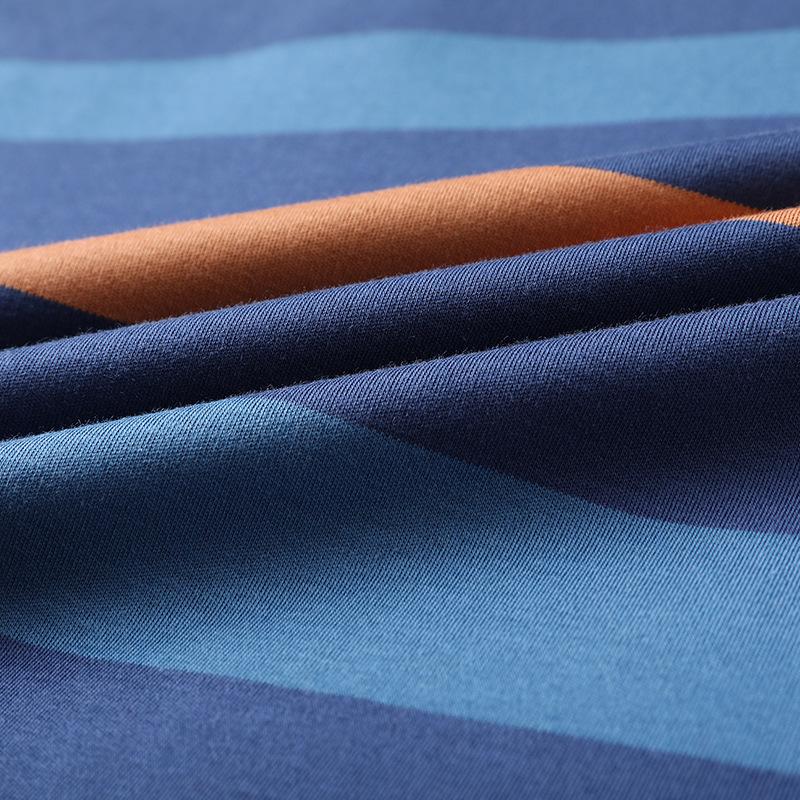 Lente Nieuwe Mode Casual Jong en Middelbare Leeftijd Heren Gestreept Dunne Revers Poloshirt T-shirt met Lange Mouwen