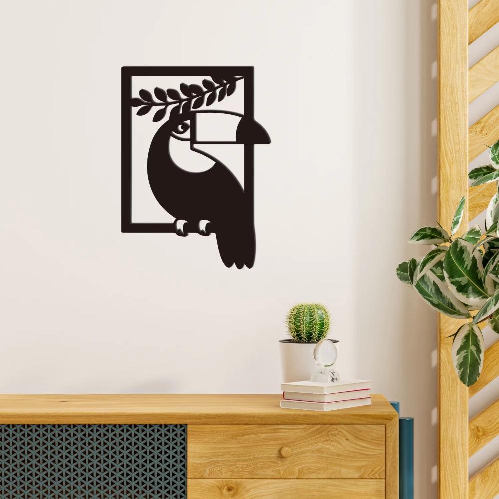 1pc Toucan Metal Wall Art Tropical Bird Design Elegant Bird Art for Stylish Wall Decor Perfect Tropical Wall Decoration