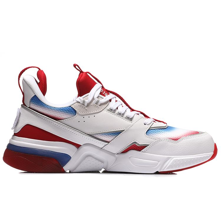 Li Ning 001 Running Shoes Unisex Low Top White/Red AGLN227-1
