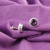Round Amethyst Gemstone Sterling Silver Birthday Gift Engagement Stud Earrings EE-147-4