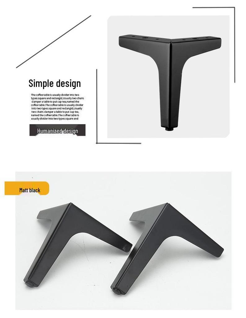 Elegant Tri-Pronged Metal Legs for Furniture: Sofa, Coffee Table, Cabinet, and Bathroom Cabinet Support