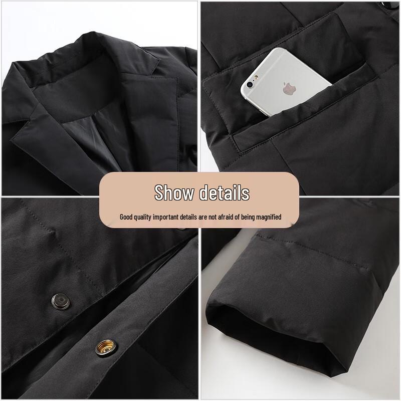 Unisex Black Padded Winter Jacket