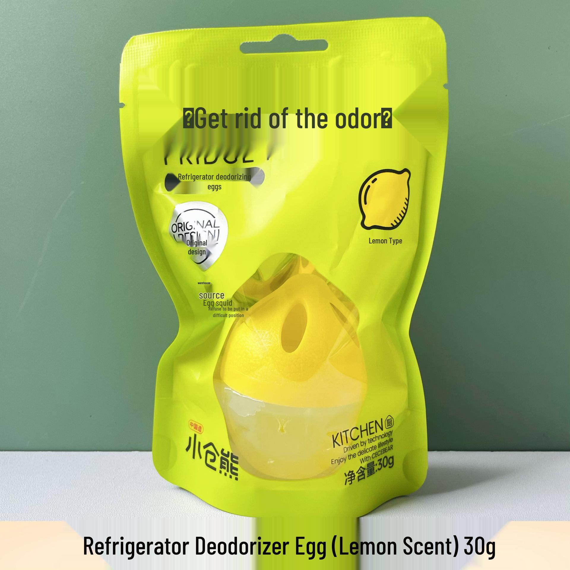 

Lemon-Scented Xiaocangxiong Refrigerator Deodorizing Egg - Odor Remover & Deodorizer