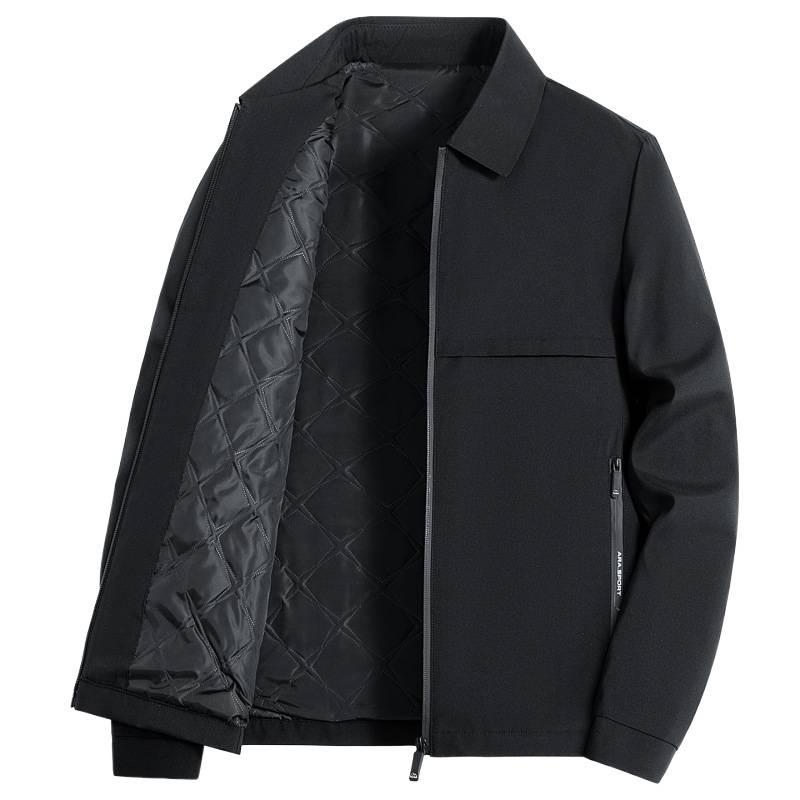 Romon Herren 2025 Winter Verdickte Baumwolljacke - Warme Freizeitjacke für Mittelalte und Ältere