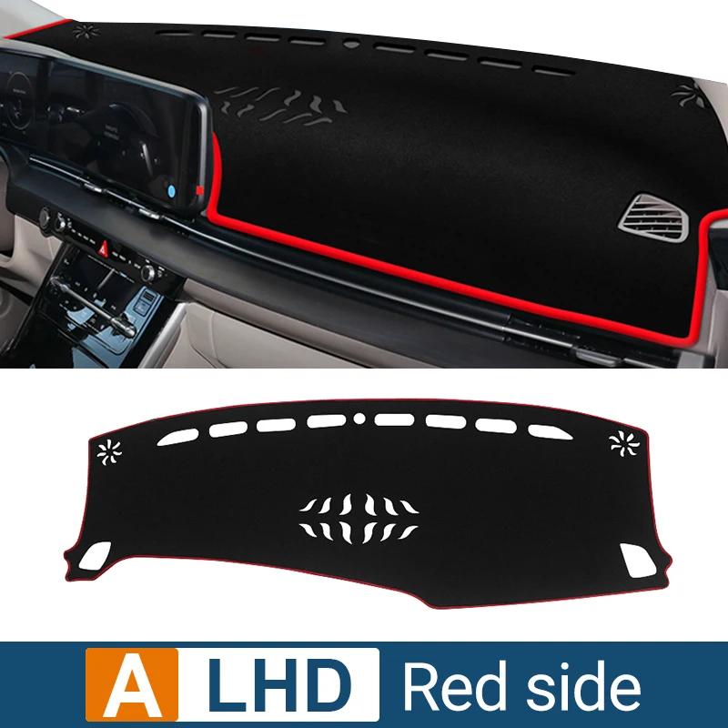 Para Kia Carnival KA4 2020 2021 2022 2023 2024 Capa para Painel de Carro Evitar Luz Almofada Proteção Solar Estojo Tapetes Anti-UV Tapete Antiderrapante