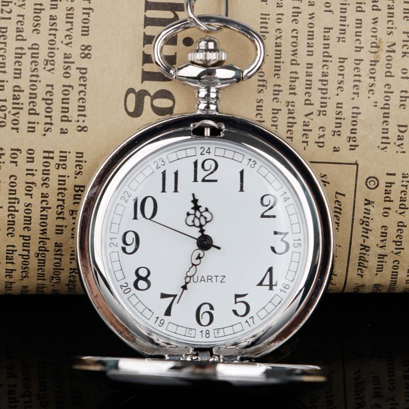 Quartz Movement Pocket Watch Chain Pendant Fob Watch Stainless Steel Men Women Gifts Fob Watch Relogio DeBolso