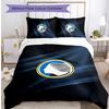 Atalanta FC Printed 3PCS Bedding Set Breathable Duvet Cover with Pillowcases Decorative Bed Linen for Bedroom Home