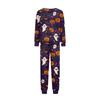 Family Matching Halloween Printed Pajama Set with Long Sleeve Top and Pants